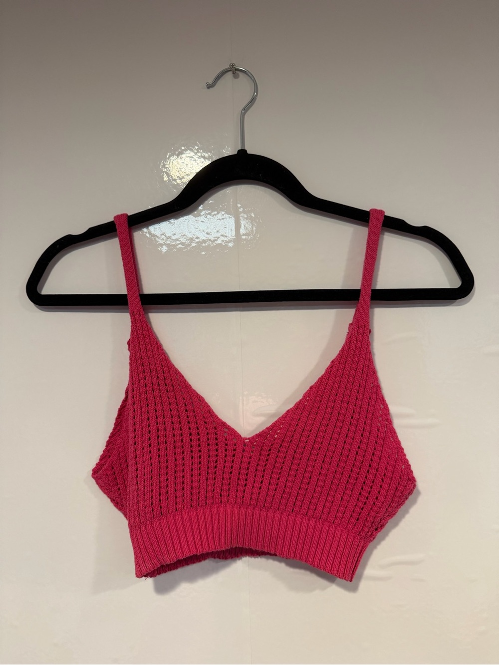 Pink crochet Zara festival bra top